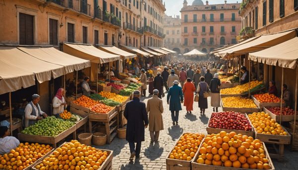 Les marchés colorés du sud et leurs senteurs.