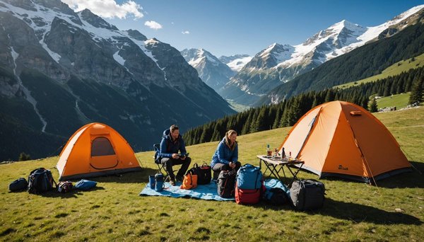 Camping au ski dans les alpes : aventure et détente au camping a la rencontre du soleil